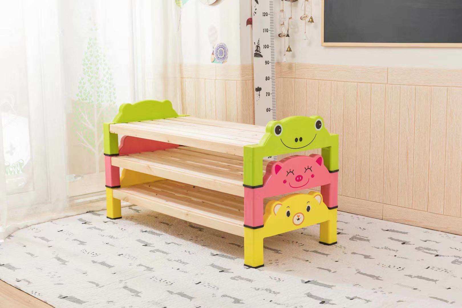 幼儿园床幼儿床专用床午休午睡床儿童塑料木板床托管小床小学生床