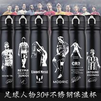 Messi-Marc Luo magic flute lattice perimeter 304 stainless steel thermos cup student sports bounce cover water Cup