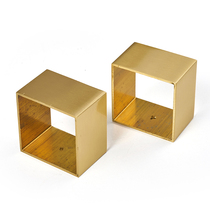 Copper Foot Sleeve Chinese Style Furniture Non-slip Bed Foot Chair Footbed Sofa Hardware Metal Dining Chair Square Tube Armchair Leg Foot Sleeve