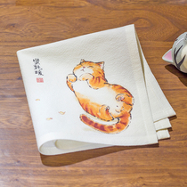 Customized name handkerchief lady with ancient style small square scarf handkerchief cotton cotton wipe sweat thin school girl gift