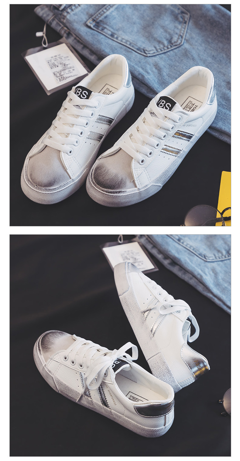 做旧脏脏鞋女2019春款百搭小白鞋女韩版ulzzang学生星星小脏鞋夏