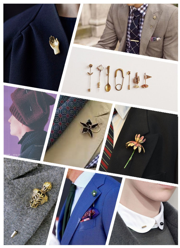 意大利古董首饰vintage宫廷珍珠宝石帽针领针毛大衣男女士胸针a1