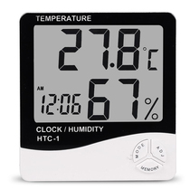HTC-1 high precision thermometer Indoor electronic hygrometer Household thermometer with alarm clock dual display HC-2