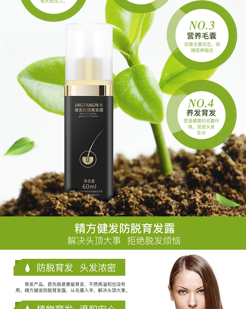 知医堂发根活脂溢性防脱发秃顶掉发男女头发快