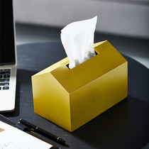 Porcelain Wood a small house tea table paper tissue box Nordic home creative storage paper box paper box