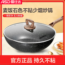 Love Shida Frying Pan Medical Stone Color Home Nonstick Pan induction cooktop Oven Gas Cooker special small flat-bottomed frying pan light