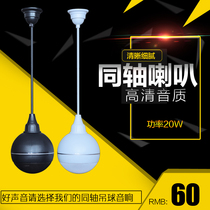 Min Loaded Pendant Ball Sound Box Shop Supermarket Radio Background Music Coaxial Horn Speaker Acoustics 10-20W