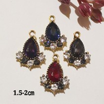 Free Home Alloy Insert Drilling Crystal Glass Pendant Pendant Hanging Accessories A54 hair accessories DIY material accessories bar Chitto