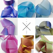 Pearlescent Magic Color Discoloration Cicada Flavored imported single-sided yarn with 4cm hair accessories DIY silk with material bar lolita