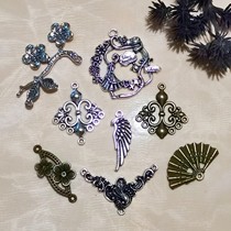 Alloy retro color hollowed-out hanging decoration A27 hair accessories DIY material bar lolita handmade ornament accessories pendant