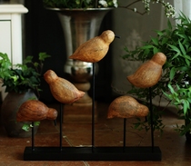 Big name original single high-grade solid wood retro old bird decoration shooting set props characteristic home furnishings