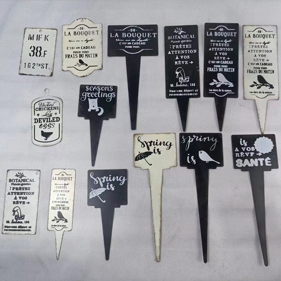 Free shipping promotion Japanese retro old French printing iron plug -in tag Free shipping promotion Japanese retro old French printing iron plug -in tag