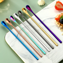 304 stainless steel long - handle stir spoon milk tea coffee honey spoon Japanese bar spoon of long ice spoon