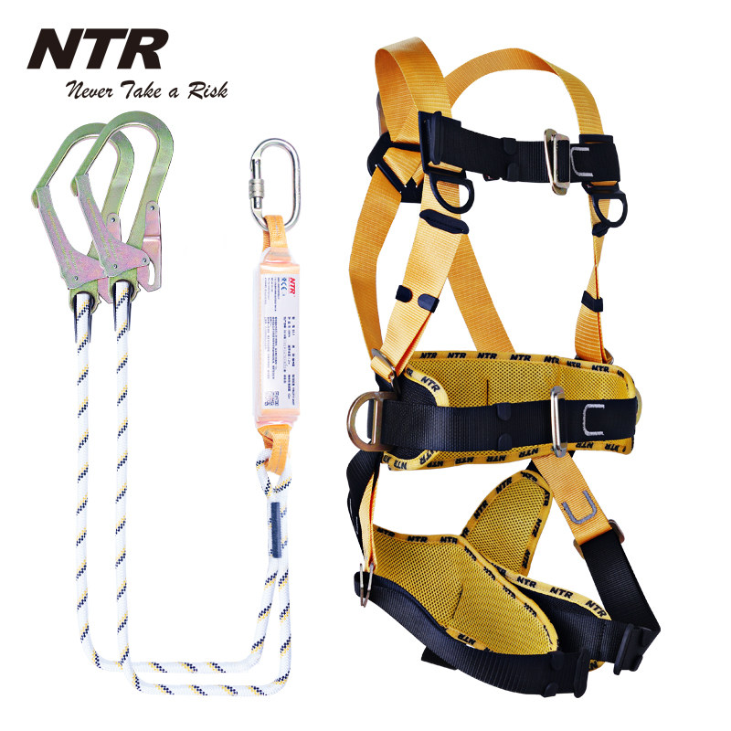 nettle five-point air-conditioning safety belt high-altitude construction electrician site outdoor climbing fall safety belt 02