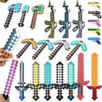 My World Toy Model Diamond Foam Sword Axe Shovels Official Game Perimeter Weapons Props Tools