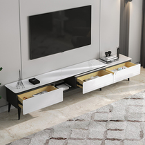 Shi Bailan Nordic living room rock board small apartment telescopic TV cabinet coffee table combination modern simple integrated furniture
