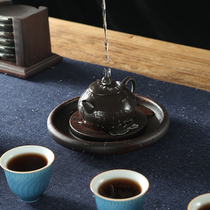 Ebony tea stand Teapot mat Teapot Dry tea table Tea tray Gongfu tea accessories Heat insulation Purple Sand teapot raising pot mat
