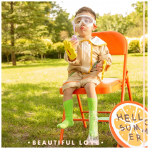 Children Exterior View Photo Props Orange Chairs Yellow Racquet Lemon Plate Sports Wind Diving Mirror Decoration Pendulum