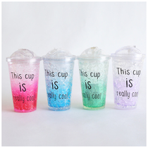 Photography props creative street photography travel photography small fresh Japanese broken ice cup straw cup children photography props new