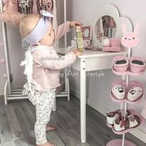 Shoe rack shoe rack baby elephant childrens ins childrens room rabbit floor shoe rack decoration baby stereo cartoon Pink