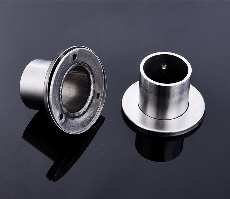 304不锈钢管衣柜杆挂衣杆法兰固杆挂定配件阳台晾衣杆衣橱内横杆