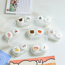 Contact lens box portable and small mini minimalist cute ins teenage girl hearts sexual partner Double American Hitomi Box