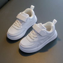 2021 spring new girl little white shoes trendy leather face waterproof anti-slip 100 hitch adult sports casual shoes girl