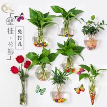 Wall-mounted flower pot Creative wall hanging small vase Hydroponic plant glass bottle Transparent green Dill Wall hanging vase Wall hanging vase Wall hanging vase Wall hanging vase Wall hanging vase wall hanging vase wall hanging vase wall hanging vase wall hanging vase
