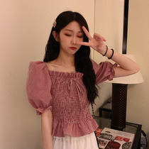 In 2021 the new retro loose and thin side collects the loose retro - paleo cage short - sleeved shirt