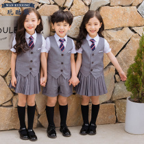 Kindergarten Garden Clothing Summer Clothing Primary School Students School Uniforms Elementary School Students Class Clothing Childrens Six-Section Performance Suit Graduation Suit