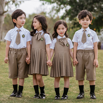 Kindergarten Garden Suit Summer Clothing Suit for men and women Inn Lun Wind College Wind Primary School Uniforms Banfu Chorus of the Costume Ensemble