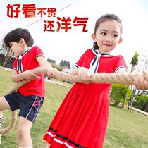 20 new elementary school childrens school uniforms summer clothes college wind kindergarten garden dress red navy 61 graduation uniform performance clothes