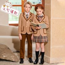 Kindergarten Garden clothes suit Three sets of elementary school childrens school uniforms Yinglun Wind men and womens performance choral graduation suit