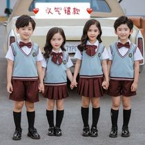 Kindergarten Garden Suit Summer Clothing Inglém Wind Elementary School Uniforms School Uniform School Style School Wind Men And Womens Sports Wear 61 Performance