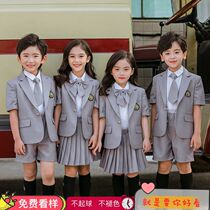 New Kindergarten Garden Suit Summer Clothing Primary School Kids Yinglun Wind Academy Wind School Suit Suit for men and womens childrens class Three sets