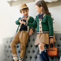 Suit class clothes for elementary school students school uniform for male and female children Three suits Spring and autumn Winter Yinglun College Wind Kindergarten Garden