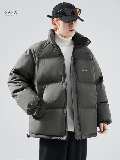 XAKA cotton coat male 2023 winter new American loose casual cotton jacket thickened stand -up cotton jacket tide XAKA cotton coat male 2023 winter new American loose casual cotton jacket thickened stand -up cotton jacket tide