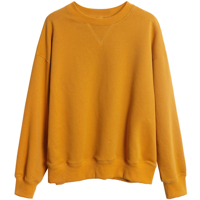 Hello Canon solid color women's spring thin 2020 new loose Korean round neck Pullover long sleeve top Hello Canon solid color women's spring thin 2020 new loose Korean round neck Pullover long sleeve top