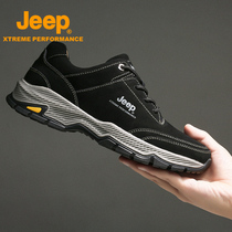 JEEP Men Shoes Casual Shoes Men 2021 Spring Summer New Leather Soft-bottom Men Outdoor Sneakers 100 Hitch Shoes Tide