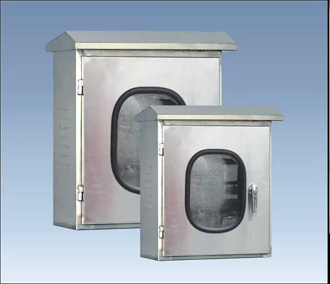 不锈钢户外挂式防雨箱 600*500*200 0.8mm带玻璃窗 不锈钢监控箱