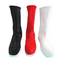 Ming-made antique shoes Hanfu shoes men's costume boots long tube flat rubber sole Song-made female inner height thick sole
