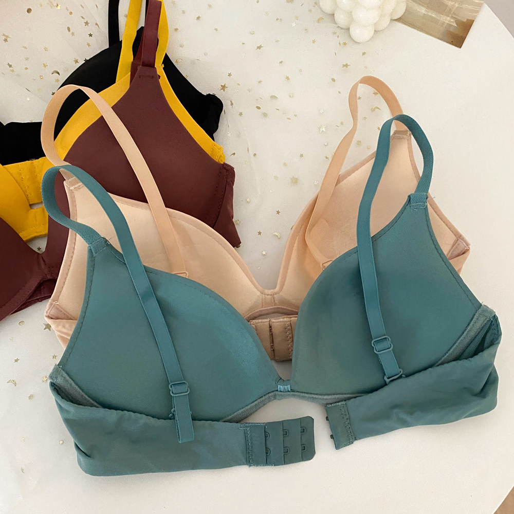 实拍实价内衣女无钢圈小胸聚拢胸罩调整型学生少女夏薄款无痕文胸