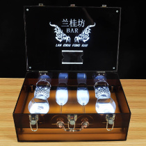 Private custom wine cup box VIP exclusive exclusive Cup high-end gift wine cup box glowing VIP champagne glass