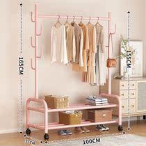 Clothes hanger floor folding indoor clotheshorse balcony Bedroom hanging clothes hanger Sub-home Easy single lever style cloister