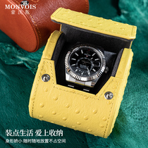 Watch box storage box Single portable cowhide high-grade watch storage box Household jewelry custom display net red