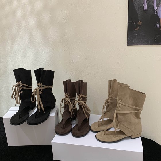 Summer wide tube western boots retro style clip-toe sandals lacing fashion sandals women's versatile casual short boots 2025
Summer wide tube western boots retro style clip-toe sandals lacing fashion sandals women's versatile casual short boots 2025