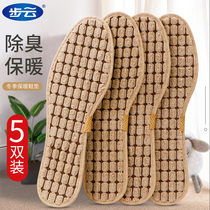 Walking Cloud Warm Insole Suction and Deodorant Feet Breathable for men and women Massage Deodorize Lush Scent Plus Suede Plush Cotton Insole Winter