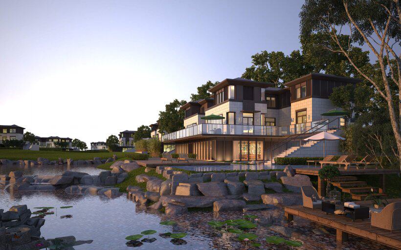 2019全模渲染场景52高端地产楼盘效果图渲染源文件大公司内