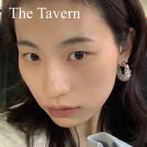 TheTavern PupilCasket design pavé pure crystal semi-beaded handmade ear needle earrings can be stacked