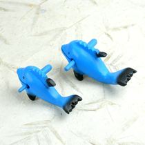 Thailand solid wood carving dolphin real animal crafts home study office ornaments Childrens Voice toys